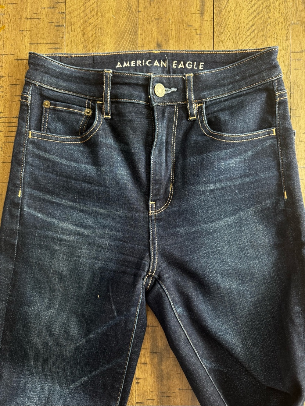 American Eagle Outfitters Dark Blue Flare Jeans - Picture 6 of 13